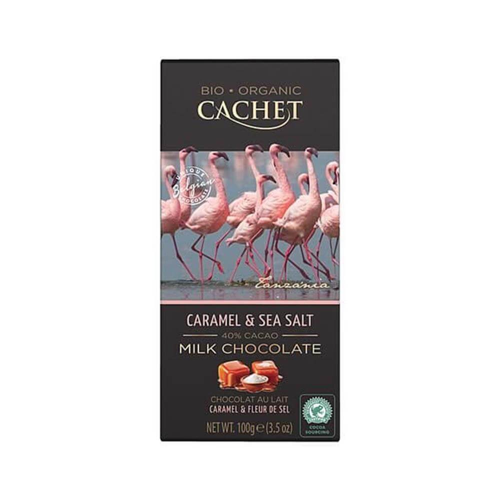 CACHET ORGANIC MILK CHOCOLATE CARAMEL SEA SALT 100G